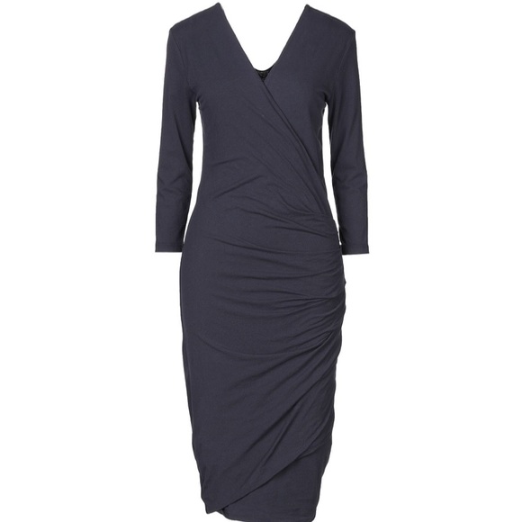 James Perse draped long-sleeve dress - Picture 1 of 6